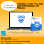 Wise Care 365 Pro interface showing system cleaner, privacy protector, and performance tools