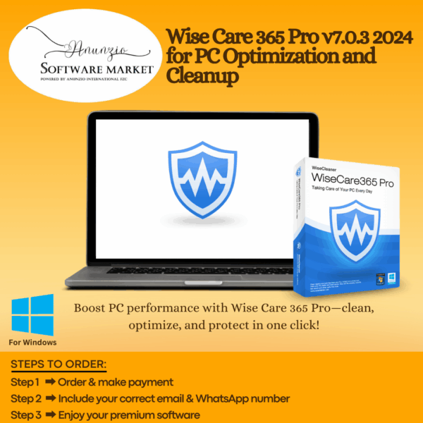 Wise Care 365 Pro interface showing system cleaner, privacy protector, and performance tools