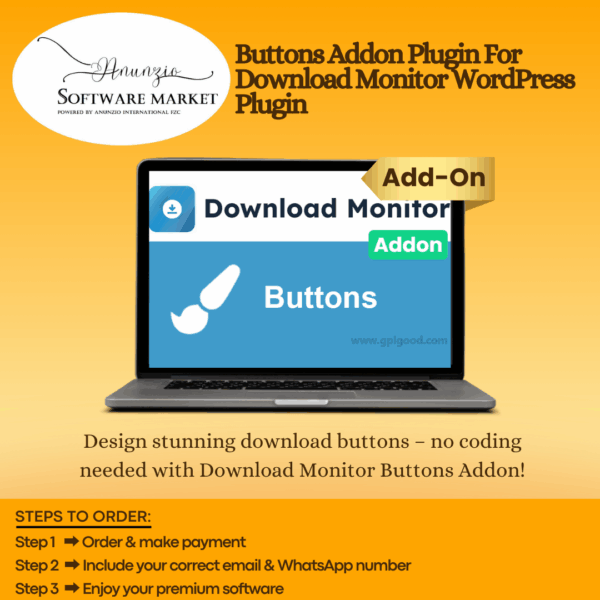 Buttons Addon Plugin interface for customizing Download Monitor buttons in WordPress