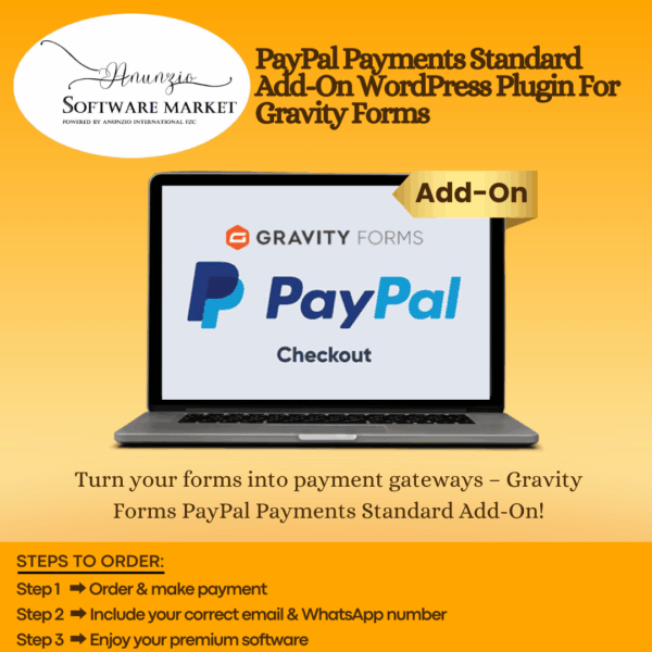 PayPal Payments Standard Add-On plugin interface with Gravity Forms for secure online payments