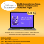 Profile Completeness Addon Plugin interface showing progress bar for user profiles