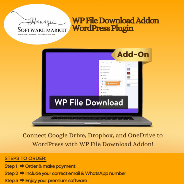 WP File Download WordPress Plugin Addon interface with cloud storage integration