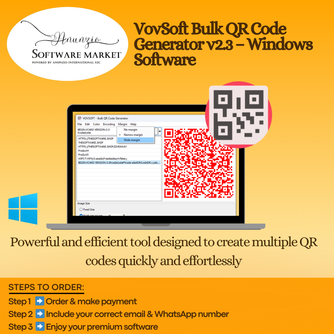 VovSoft Bulk QR Code Generator v2.3 – QR Code Software
