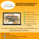 Catering event management software dashboard