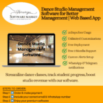 Dashboard view of Dance Studio Management Software