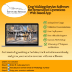 Dog walking service software dashboard