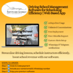 Driving school management software dashboard