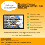Electrician business management software dashboard