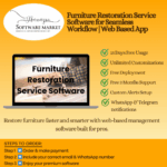 Furniture Restoration Service Software dashboard