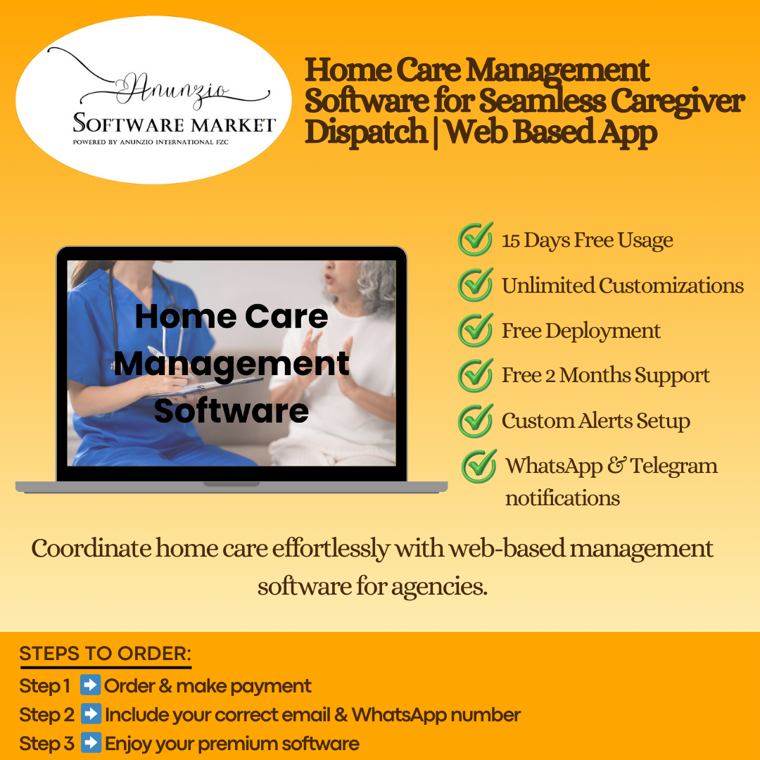 Home Care Management Software dashboard