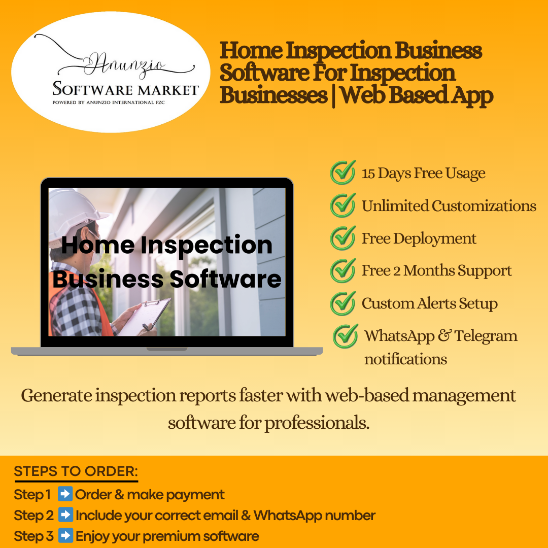 Home Inspection Business Software dashboard