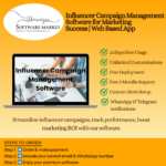 Influencer campaign management software dashboard