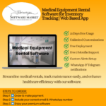 Medical equipment rental software dashboard
