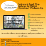 Motorcycle repair shop software dashboard