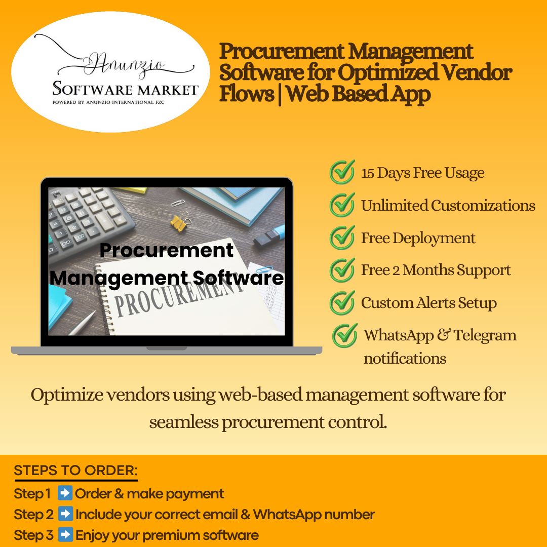 Procurement Management Software dashboard