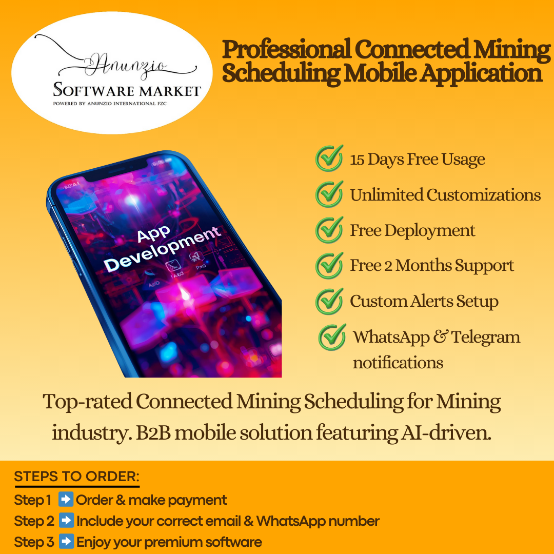 Professional Connected Mining Scheduling Mobile Application