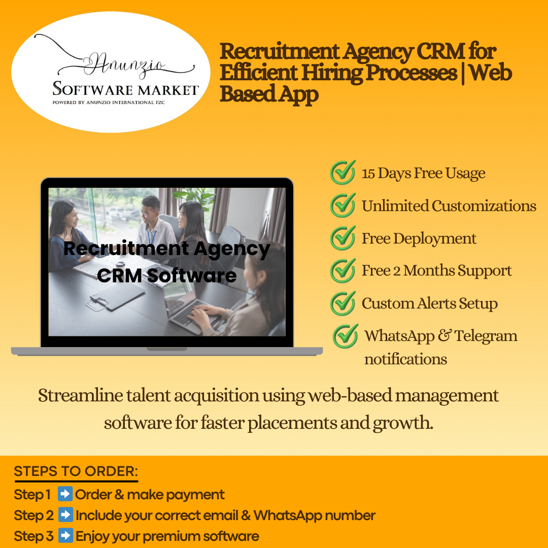 Recruitment Agency CRM dashboard