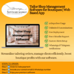 Tailor shop management software dashboard