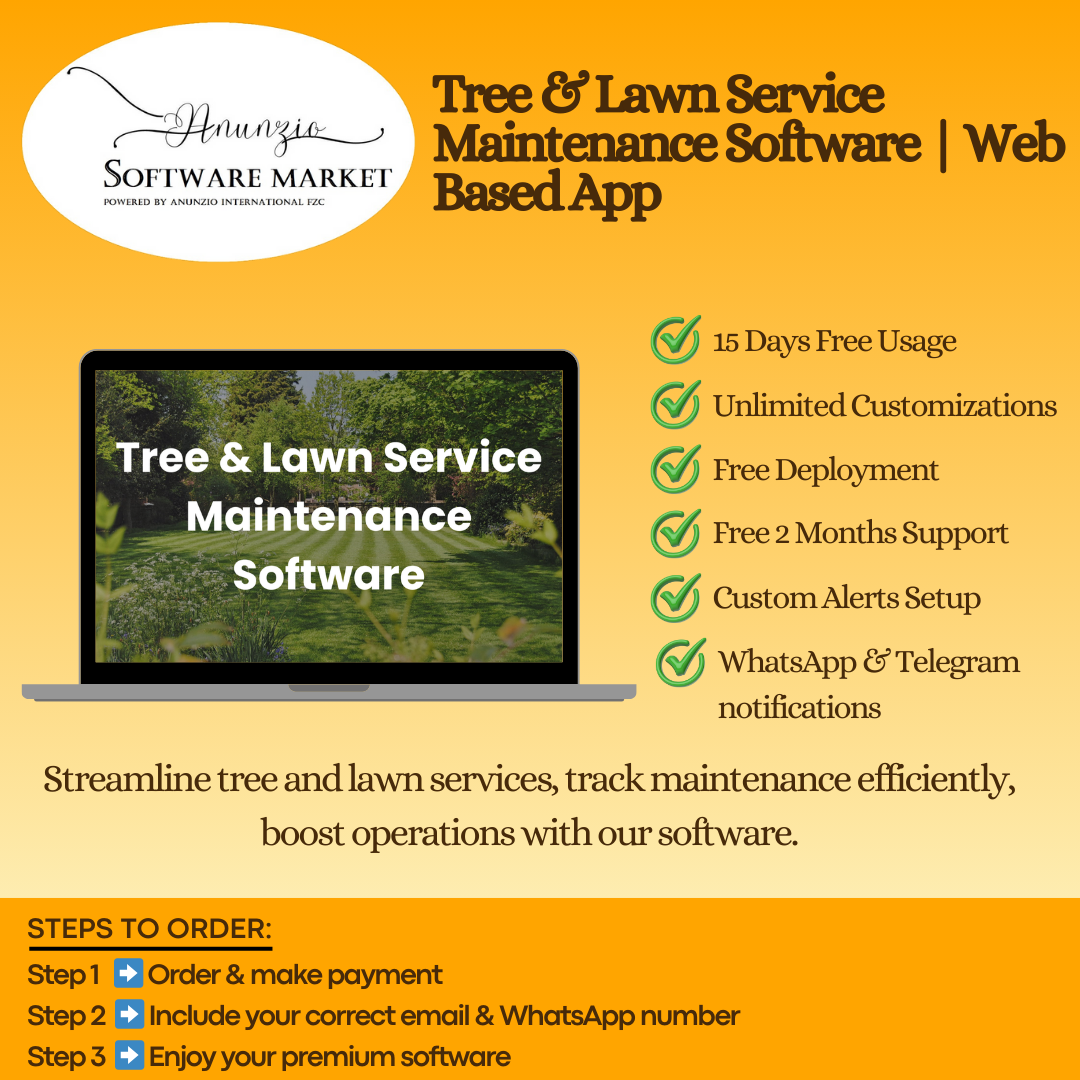 Tree & Lawn Service Maintenance Software dashboard