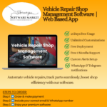 Vehicle repair shop management software dashboard