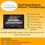 Watch repair business software dashboard